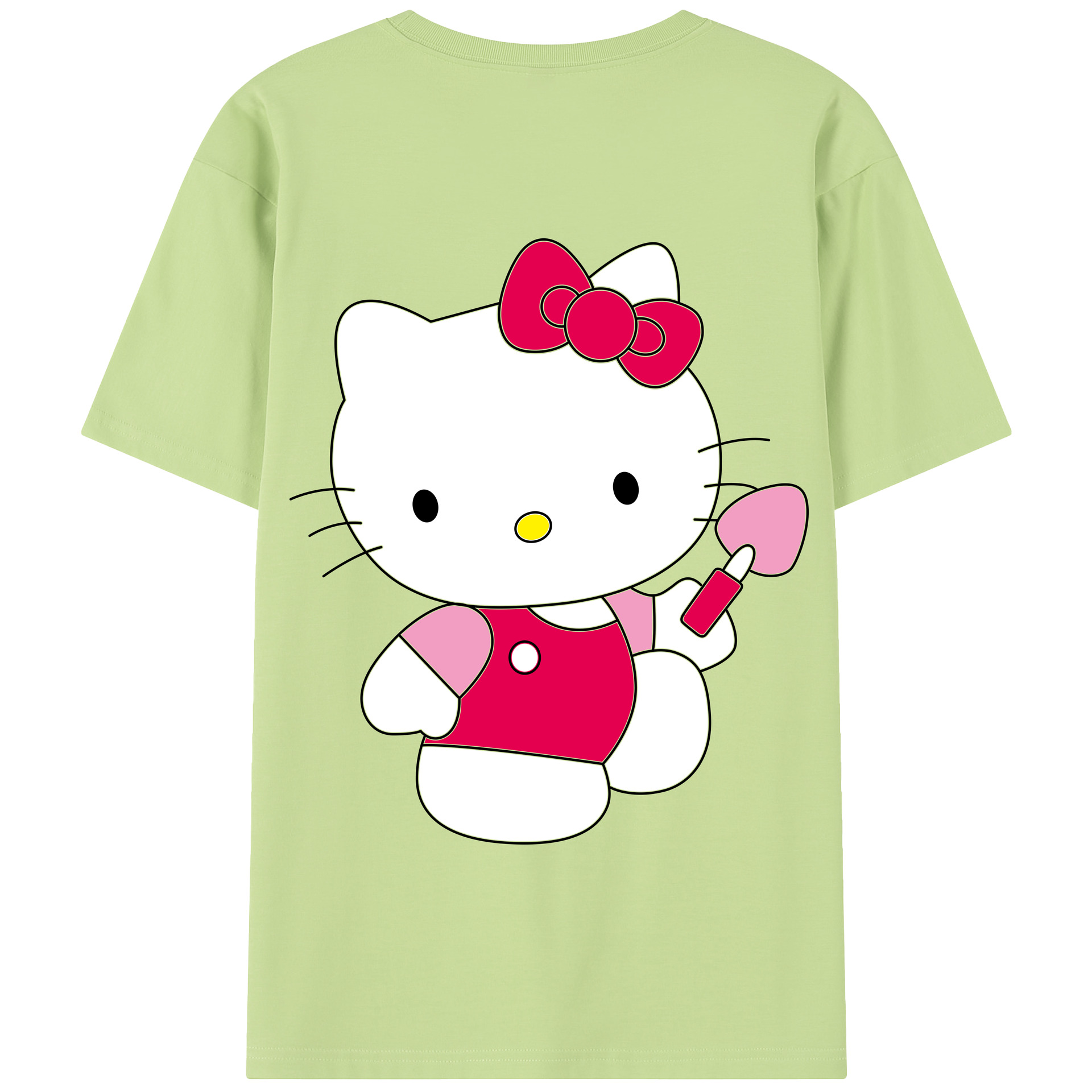 （画像用） Hello Kitty ハローキティ 綿100％半袖Tシャツ（背面プリント）